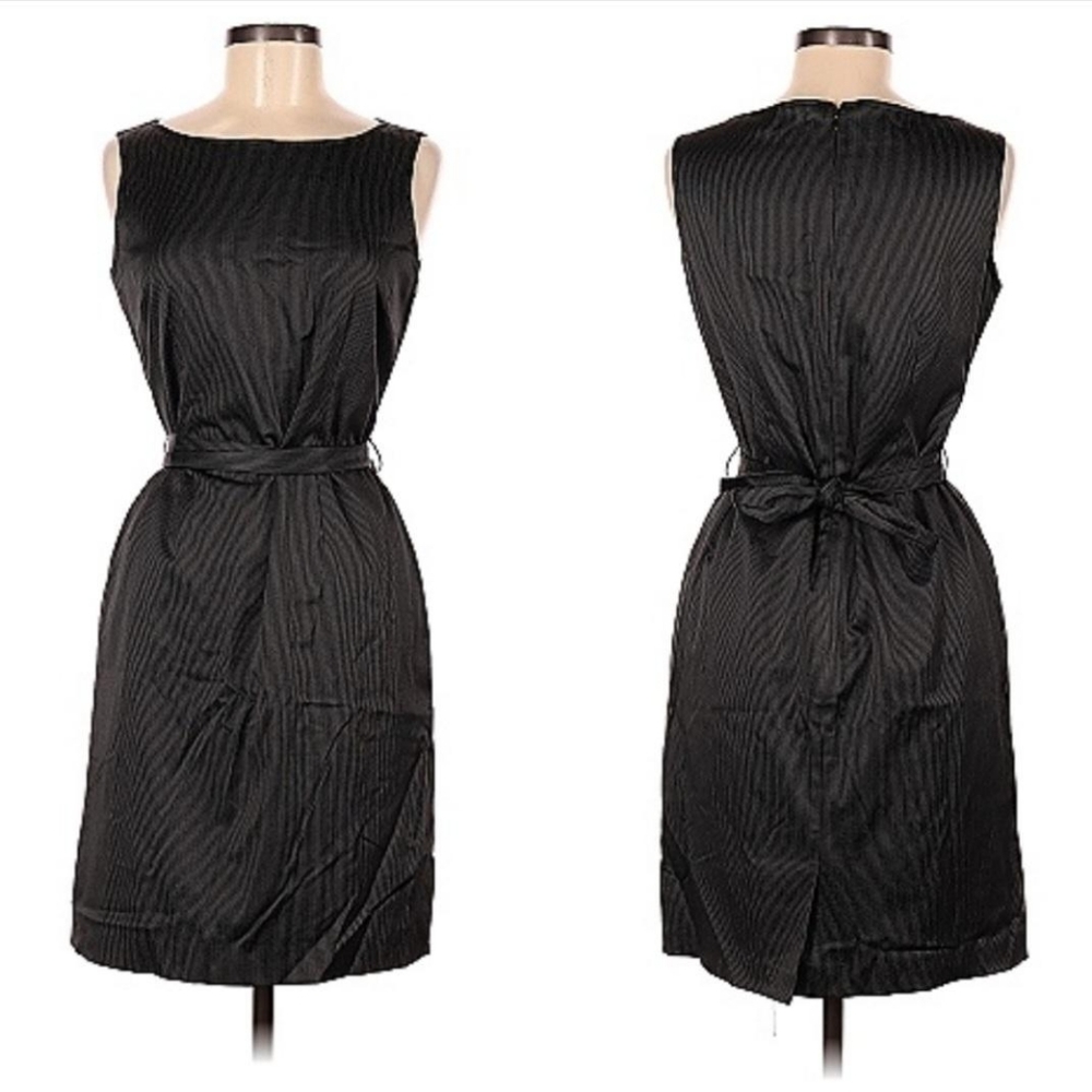 Anne Klein Sleeveless Sheath Dress Black Onyx Petite 2P Knee Length NWT